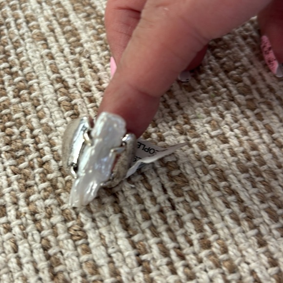 Free People Bold Rectangle Ring - Gold - Picture 10 of 11